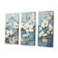 «White Blue Dogwood Peacefulness» - ensemble d'art mural en toile de cornouiller-107752671-107752668