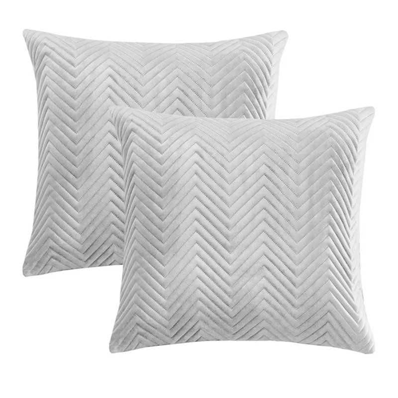 Square Cushion Cover, Silver