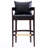 Ritz Mid-Century Modern Vegan Leather Upholstered Beech Wood Bar Stool in Black-50251494-42460885