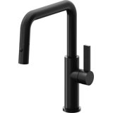 Corsano Contemporary Pull Down Kitchen Faucet with Button Sprayer Quad Spout and FB Series Handle