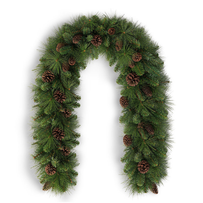  180cm Artificial Christmas Garland with Pinecones