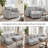106" Wide Reversible U-Shaped Modern Modular Sectional Sofa With 2 Storage Ottomans, Charging Port, Arm Pillows, Side Pockets-1731675221