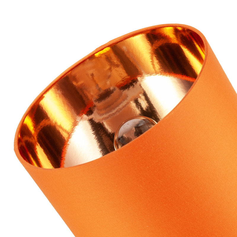 Drum Fabric Lamp Shade ( Slip-On ) in Orange, 18cm H x 25cm W x 25cm D