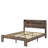 Wood Platform Bed Frame with Storage LED Light Headboard and 2 USB , Noise Free,No Box Spring Needed and Large Under Bed Storage,Dark Brown-461780404