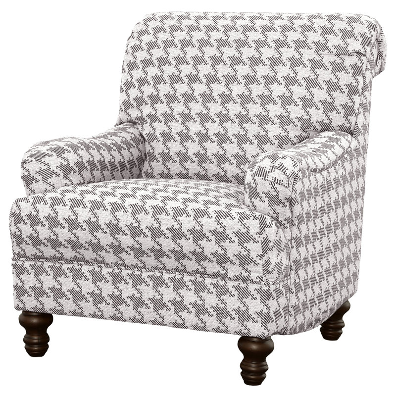 Chaise d'appoint rembourrée à haut dossier, Gris