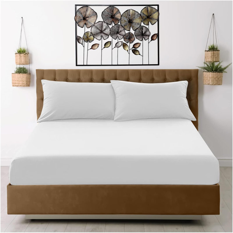 Standard Fitted Sheet, Single Fitted Sheet, White