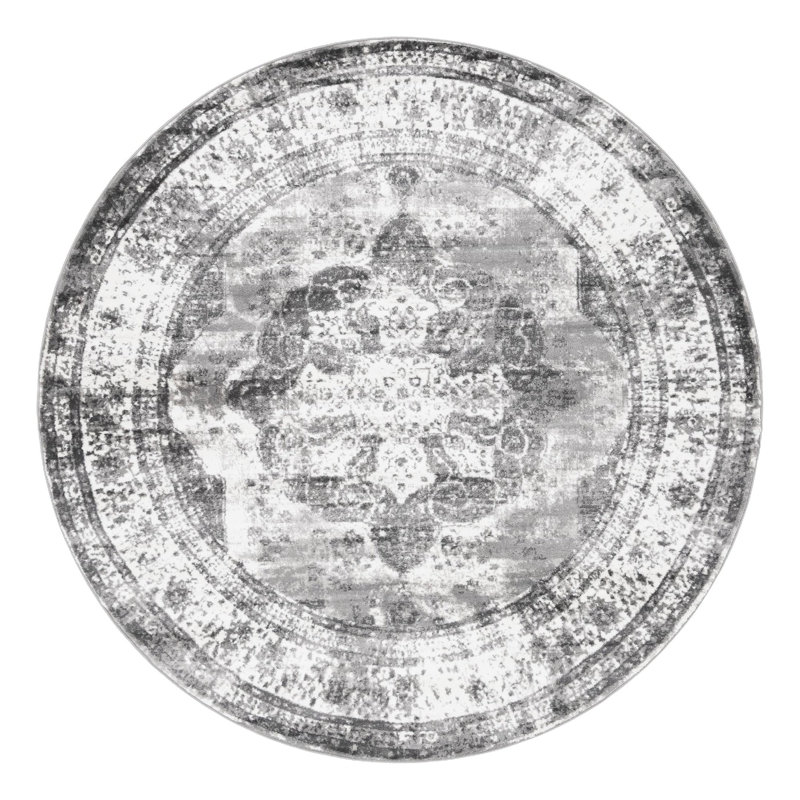 Tapis oriental Brandt, Rond 10pi, Gris