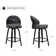 26'' Swivel Upholstered Counter & Bar Stool with solid wood frame