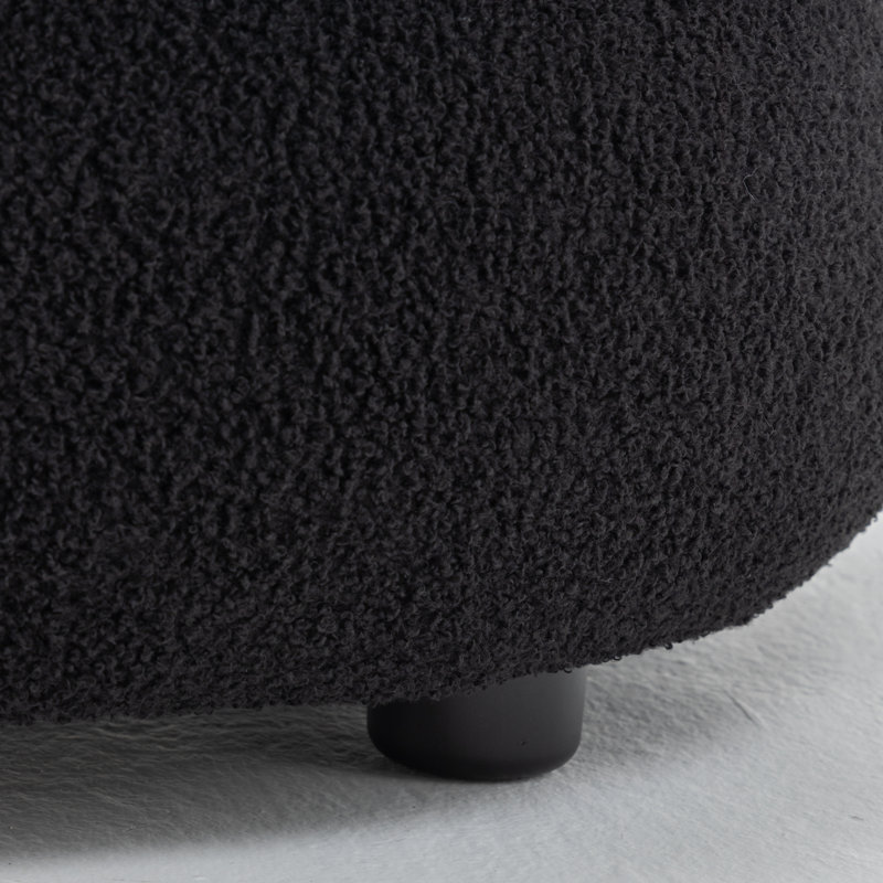 Round Coffee Table With Storage, Black