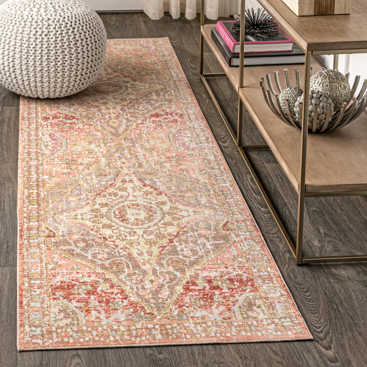 Virgil Modern Ornate Medallion Brown/Pink Rug