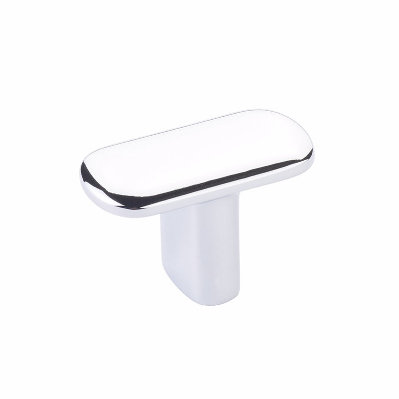 Rectangular Knob, Polished Chrome
