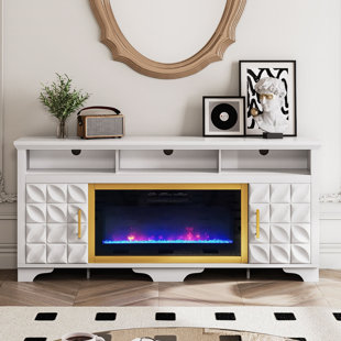 Glam Living Room With Fireplace Console - Soul & Lane