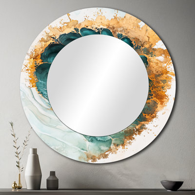Coastal Spiral Emerald Seashell I - Art mural miroir moderne - imprimé sur métal