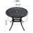 35.43-Inch Cast Aluminum Patio Dining Table With Black Frame And Umbrella Hole