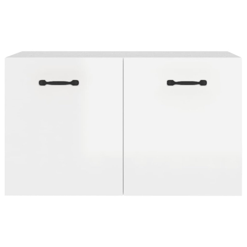 Floating Cabinet Engineered Wood Medium, High Gloss White