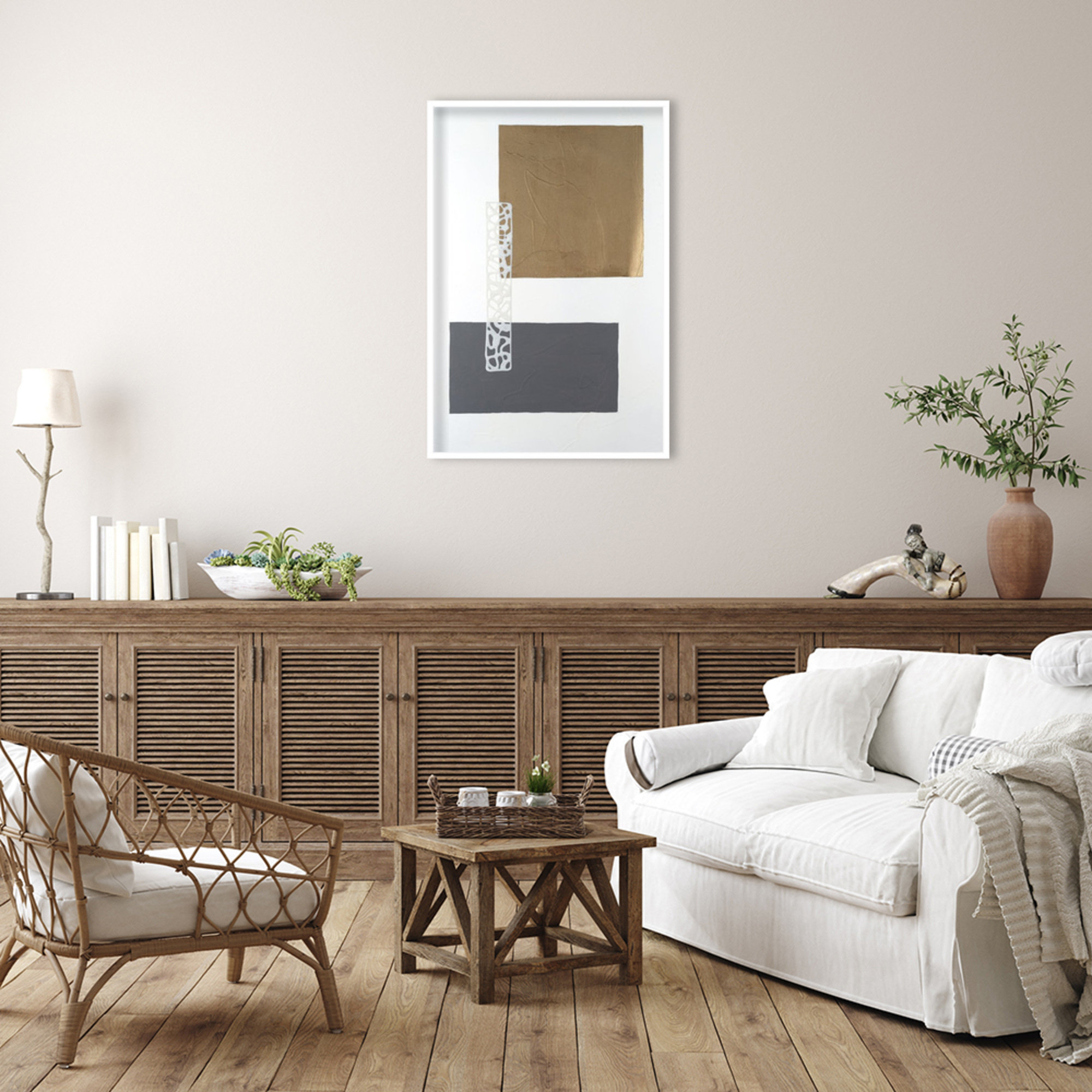 Nooks And Crannies I by Finnerty Wood Framed Wall Art Print, 41" H x 28" W, White