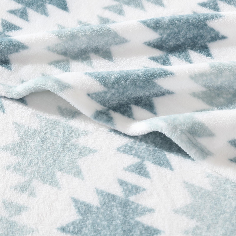 Wrangler Fleece Throw, Canyon Ikat Blue Geometric