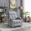 83 cm Wide Modern Minimalist Upholstered Manual Recliner with Cup Holder-1718060437