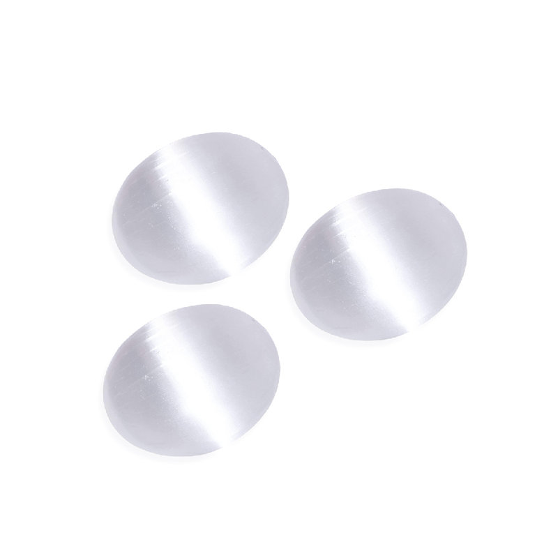 Masiel Selenite Crystal Palm Stones, Natural Reiki & Body Chakra Balancing