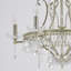 Lustre 6 lumières en cristal empire rétro 27,6 po avec finition argent brossé