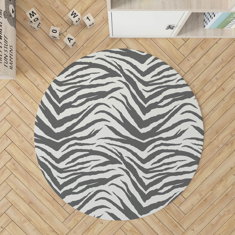 Tapis de jeu Zebra Patch, Ivoire/gris anthracite