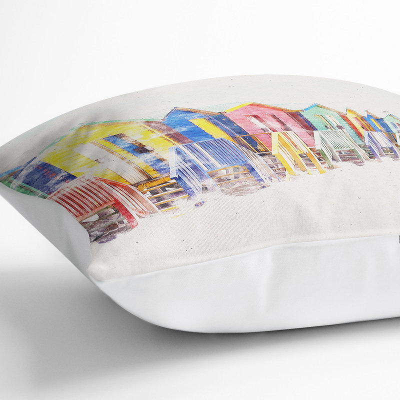 Square Cushion, 55cm H x 55cm W x 20cm D, White