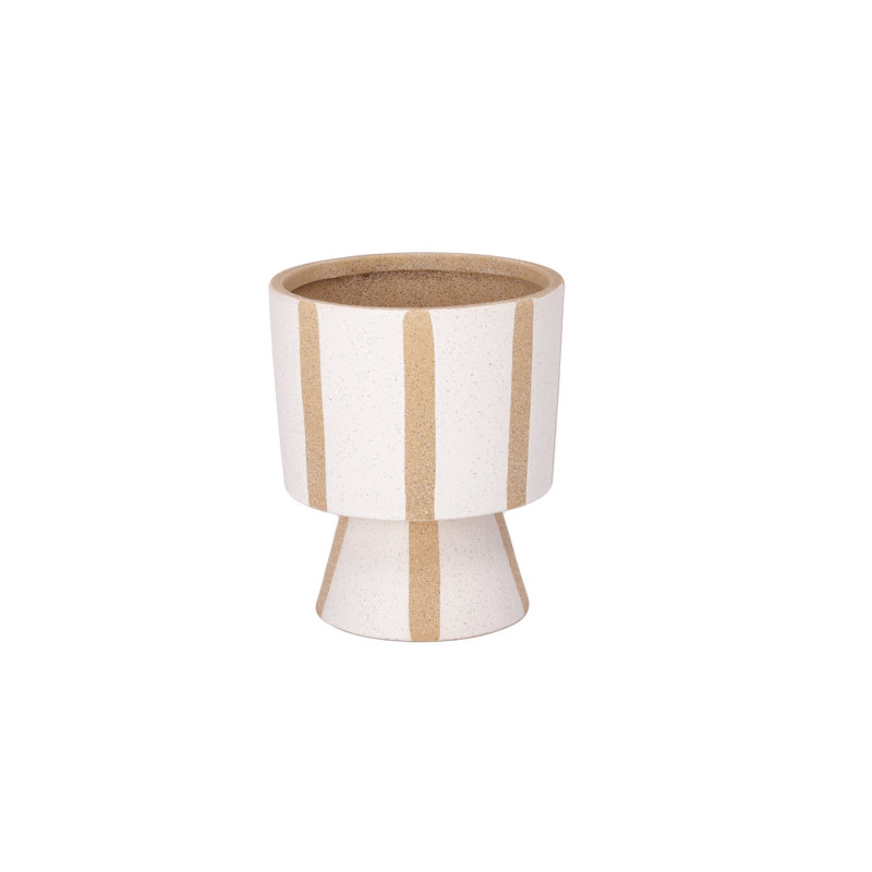 Stoneware Pot Earth Tone Cream
