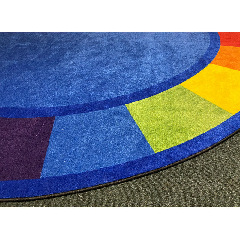 KidCarpet.com Colors Semicircle Classroom Rug, 6'x12' Semicircle