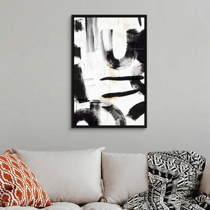 Concept II par PI Studio - reproduction d'art sur toile, H 38 po x l 26 po x P 1,75 po, Cadre noir