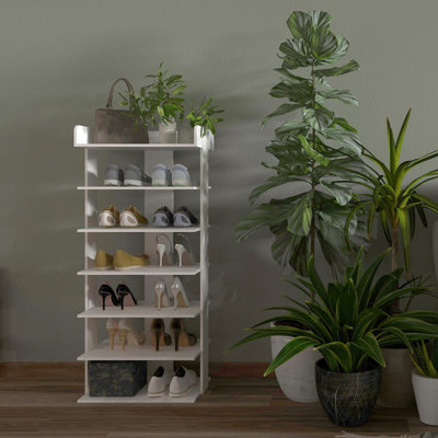 6-Tier Waterproof Wooden Shoe Rack - Organize Shoes In Style
