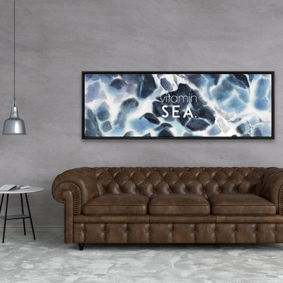 Vitamin Sea - Motivational Sea Quotes Framed Canvas Art