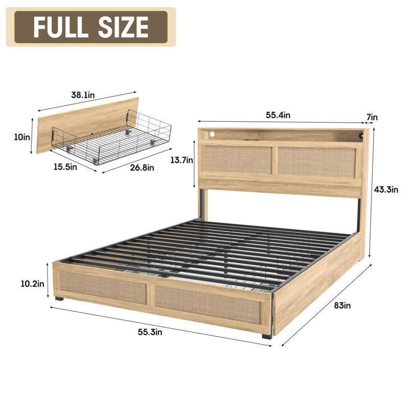 Platform Storage Bed, Full