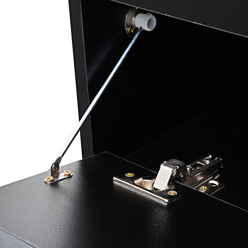 Meuble télé flottant, 11.02"H x 64.96"L x 11.81"W, Noir