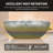 65" x 30" Freestanding Soaking Solid Surface Bathtub Stone Resin Bath Tub with Overflow, Pop-up Drain, Matte Gray-121502142