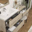 Meuble-lavabo mural Aliki avec évier en acrylique renforcé-10898800-25095436