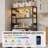 67" Tall Wine Bar Cabinet Liquor Cabinet with Power Outlets, Farmhouse Liquor Cabinets with Adjustable Shelf-1517183312