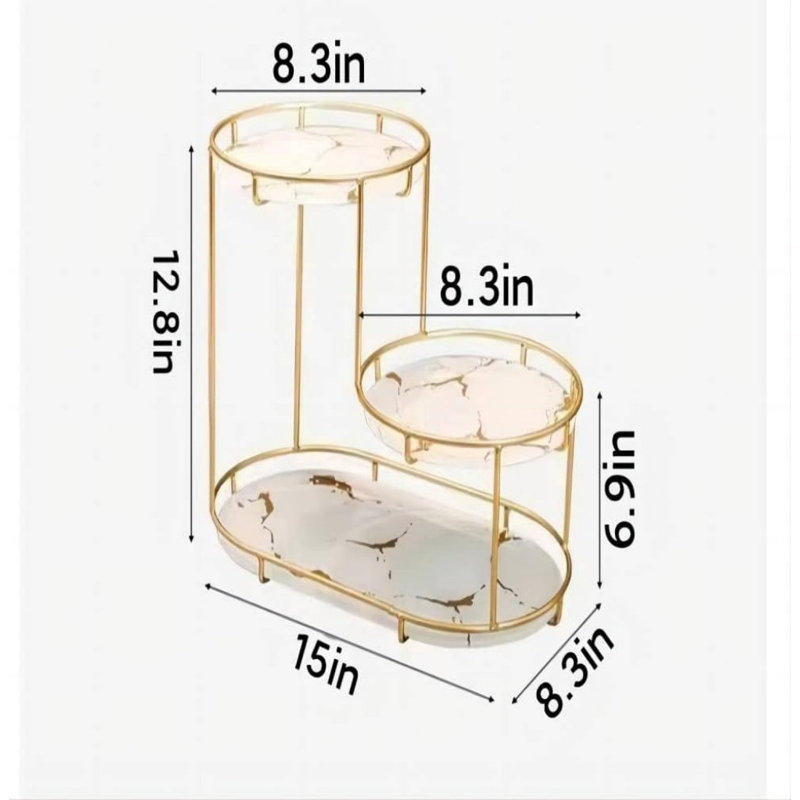 Gold Storage Rack, Bathroom Table Shelf, Perfume Tray, Beautiful Appearance, Super Capacity, Complete Your Daily Storage