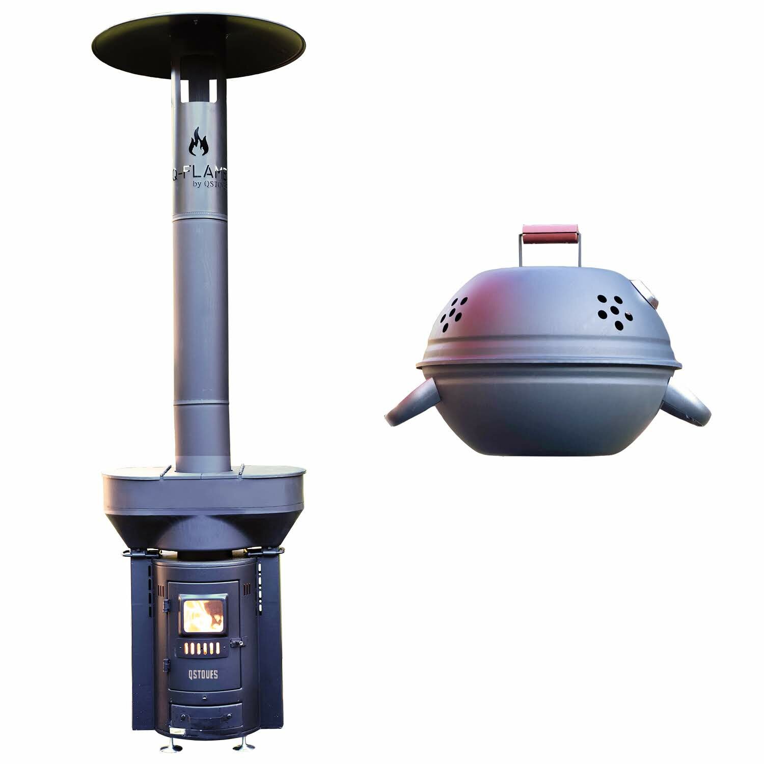 Outdoor Portable Wood Pellet Heaters Freestanding Garden Patio Heater