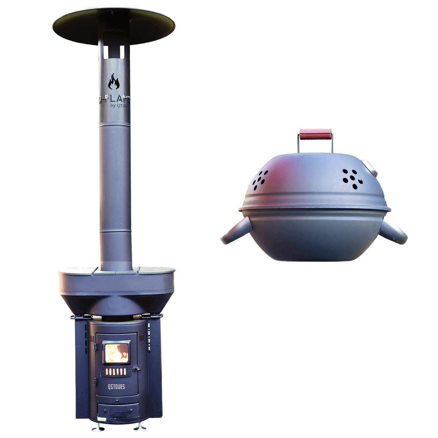 Q-Stoves Outdoor 100,000 BTU Wood Pellets Patio Heater | Wayfair