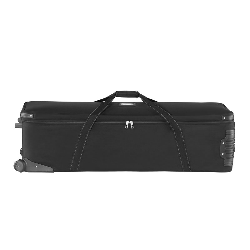Studio Equipment Trolley Case, 51.57 X 14.37 X 14.96 In / 131 X 36.5 X 38 Cm, Rolling Camera Bag, Carrying Bag With Wheels Straps Padded Compartment Handle, For Light Stands, Tripods, Telescopes