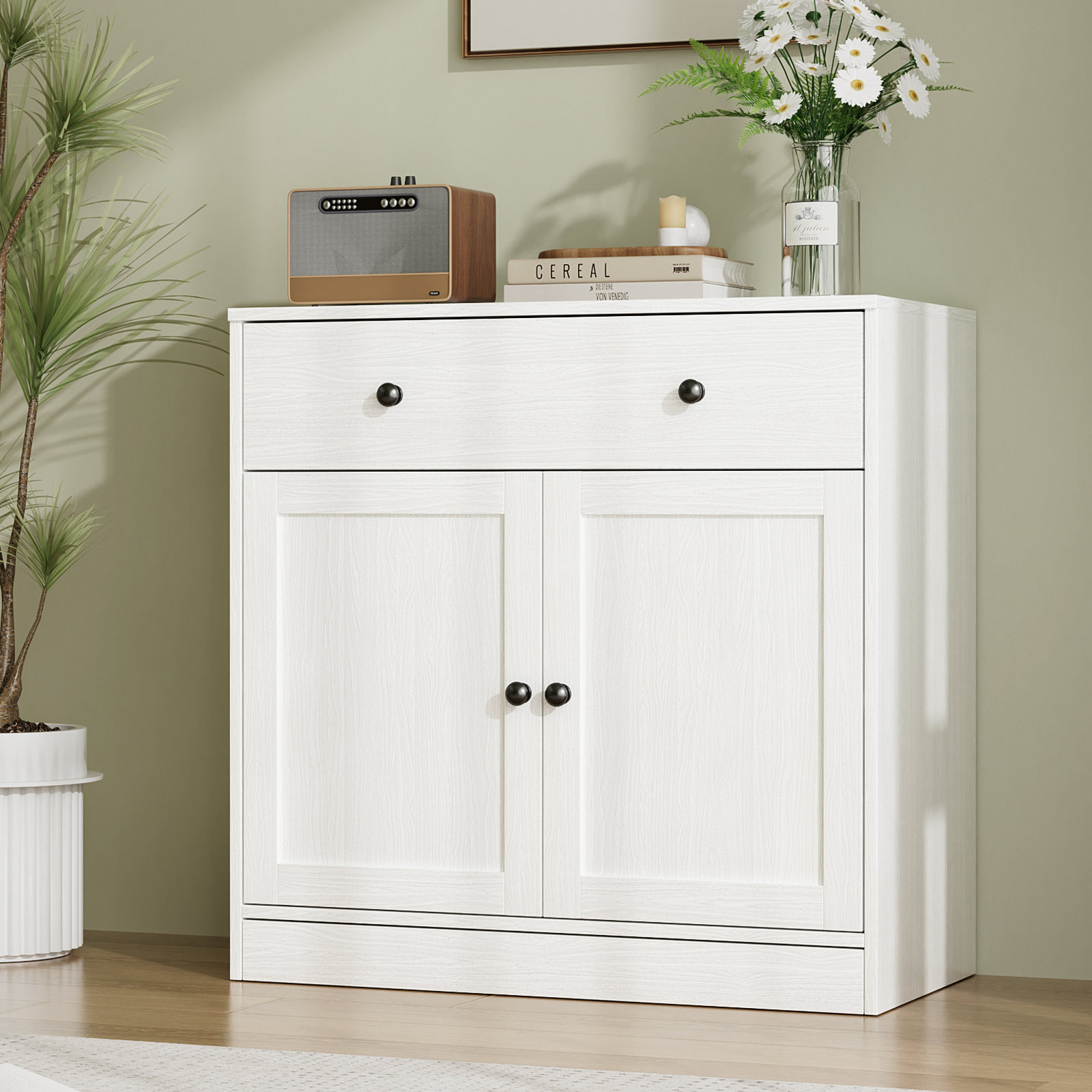 One Allium Way® Marta Shaker Accent Cabinet with Drawer— 31.5"W x 15.7"D x 31.5"H & Reviews | Wayfair