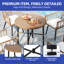 Table de salle à manger d'extérieur 35,4 po pour 4 personnes avec trou pour parasol