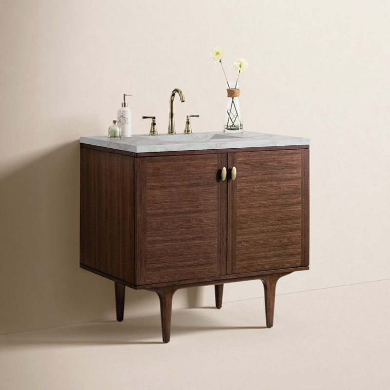 Curiel Single Bathroom Vanity Set, White Zeus, 8" Widespread, 36"