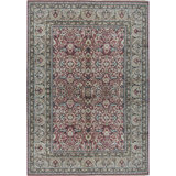 Avalon Wool Oriental Area Rug in Red/Beige/Green