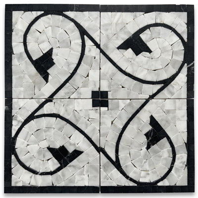 Agean Antique 5" x 5" Marble Mosaic Wall & Floor Tile