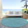 Machine Washable Indoor/Outdoor Claudian ACN1634 Aqua Rug