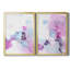 «Fluid Magenta III», ensemble de 2 peintures sur toile encadrées-1073634594-1073634595