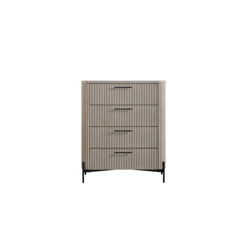 Commode 4 tiroirs, Taupe