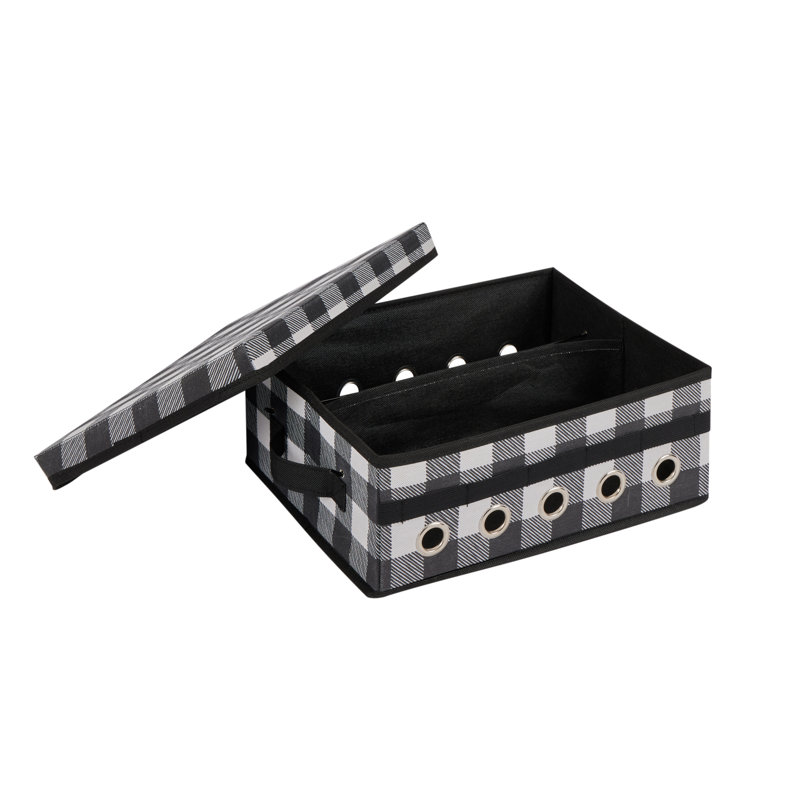 Boîte de rangement Gracie Oaks Buffalo Plaid