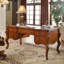 Bureau rectangulaire en bois massif avec tiroirs Walnut